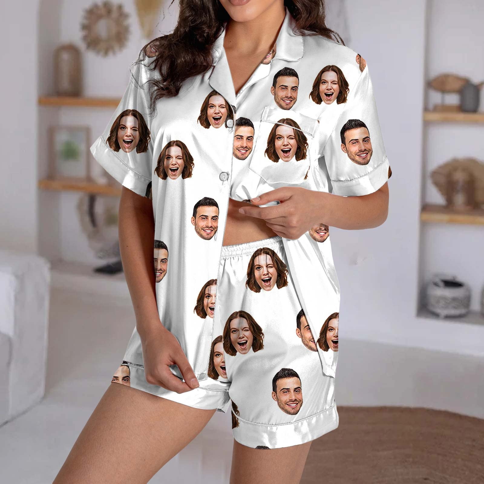 Photo Pajamas Personalized Pajama Set For Friends Custom Face