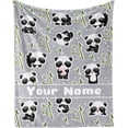 thumbnail image 1 of Custom Panda Blanket, 40"x50" Flannel Cute Panda Themed Throw Blankets, Soft Nap Throw Blanket for Home Kids Girls Boys Adults Women Men Pandas Gifts, 1 of 6
