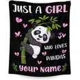 thumbnail image 1 of Custom Panda Throw Blanket - Soft, Fuzzy & Warm - 60x80 Inches Flannel Blankets for Bed, Couch - Black Cute Throws Gift for Women, 1 of 6