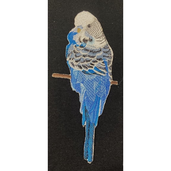 Custom Parakeet Embroidery Iron On/Sew Patch (2.98" x 6.69")