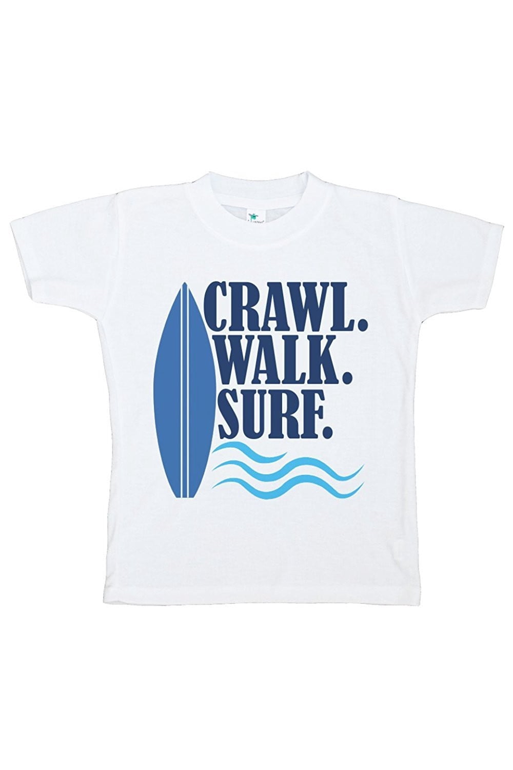 Custom Party Shop Baby Boy's Crawl Walk Surf Summer T-shirt 2T