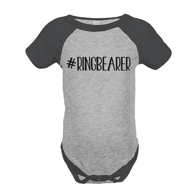 Custom Party Shop Baby's Ring Bearer Wedding Raglan Onepiece