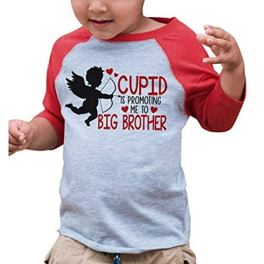 Custom Party Shop Boy's Big Brother to Be Valentine's T-Shirt Red Raglan