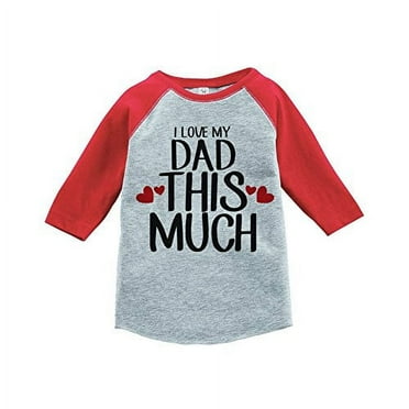 Custom Party Shop Boy's Father's Day Vintage Baseball Tee Red and Black