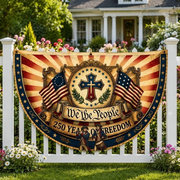 Custom Patriotic Porch Flag, America 250th Anniversary Wall Hanging, Personalized Family Banner, Americana Outdoor Decor, 1776 2026 Flag