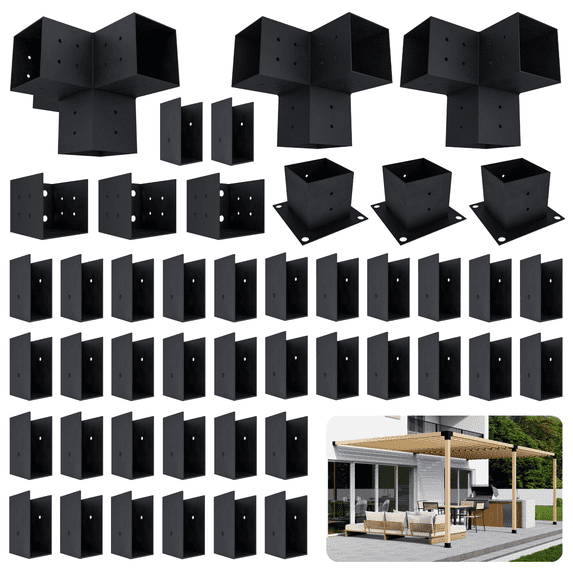 Custom Pergola Kit for Up to 24x8 Pergola Attached to House on Deck ...
