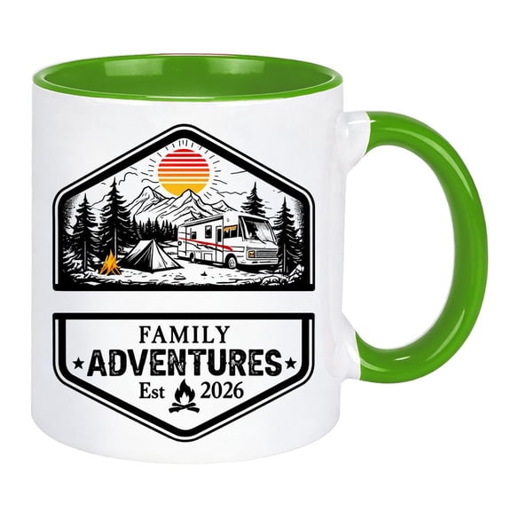 Custom Personalised White Ceramic Coffee Mug, Dishwasher and Microwave Safe Cup with Name for Tea and Hot Chocolate, for Camping RV Lover Birthday Present