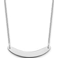 thumbnail image 1 of Custom Personalized 10K White Gold Small Polished Curved Blank Bar Necklace 10k White Gold: Jewelry by Sweet Pea - Made in USA, 1 of 5