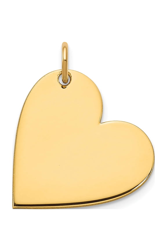 Custom Personalized 14K Blank Heart Charm 14k Yellow Gold: Jewelry by Sweet Pea - Made in USA