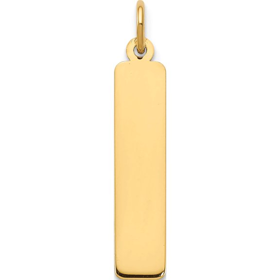 Custom Personalized 14K Medium Vertical Blank Bar Charm 14k Yellow Gold: Jewelry by Sweet Pea - Made in USA