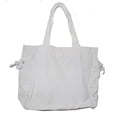 thumbnail image 1 of Custom Personalized 16" Cotton Tote Bag with Drawstring Side Pockets Blank, White, 1 of 5