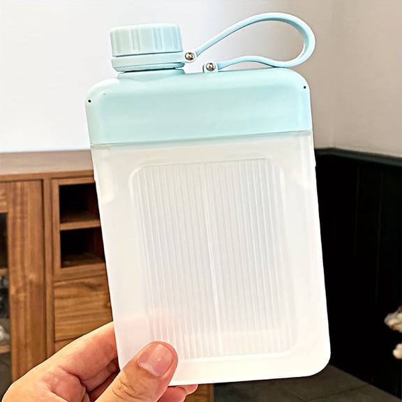 (Custom) Personalized, 1pc-Ins Square Water Bottle, Stylish Portable Outdoor Plastic Cup, Fitness Milk Tea Couple Direct Drinking Frosted Cup, Suitable for Camping, Travel, Fitness, Reusable