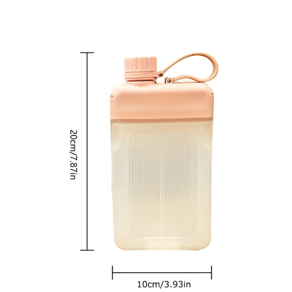 (Custom) Personalized, 1pc-Ins Square Water Bottle, Stylish Portable Outdoor Plastic Cup, Fitness Milk Tea Couple Direct Drinking Frosted Cup, Suitable for Camping, Travel, Fitness, Reusable