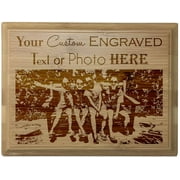 Custom Personalized 3D Laser Engraved Red Alder Finish Plaque with Your Personal Message, Text, Logo, or Photo - Wedding, Housewarming, Anniversary, Birthday, Father's Day, Christmas, Gift (4''X6'')