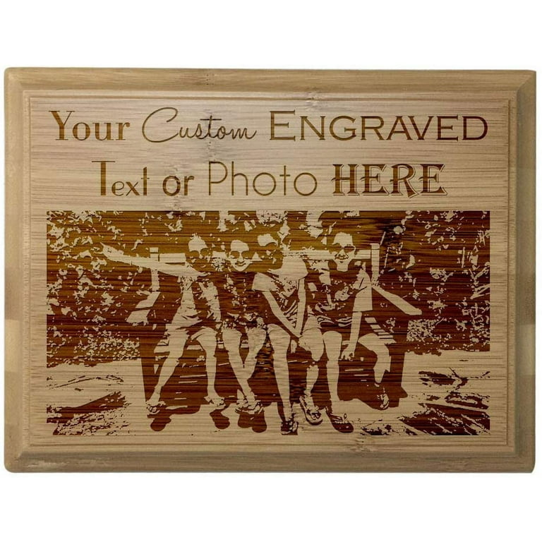 Custom Personalized 3D Laser Engraved Red Alder Finish Plaque with Your  Personal Message, Text, Logo, or Photo - Wedding, Housewarming,  Anniversary