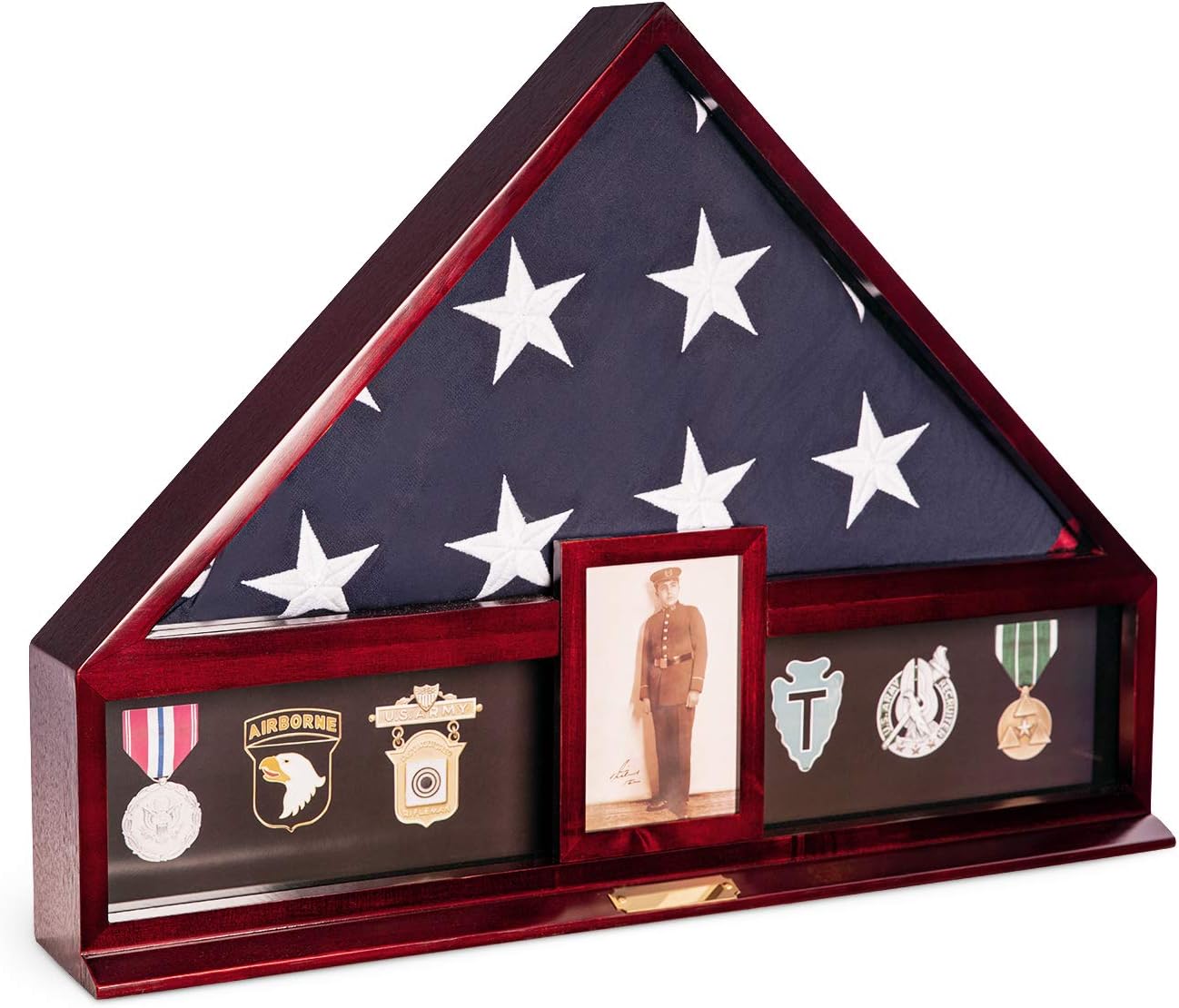 Custom Personalized American Flag Display Case for 5' x 9.5' Burial