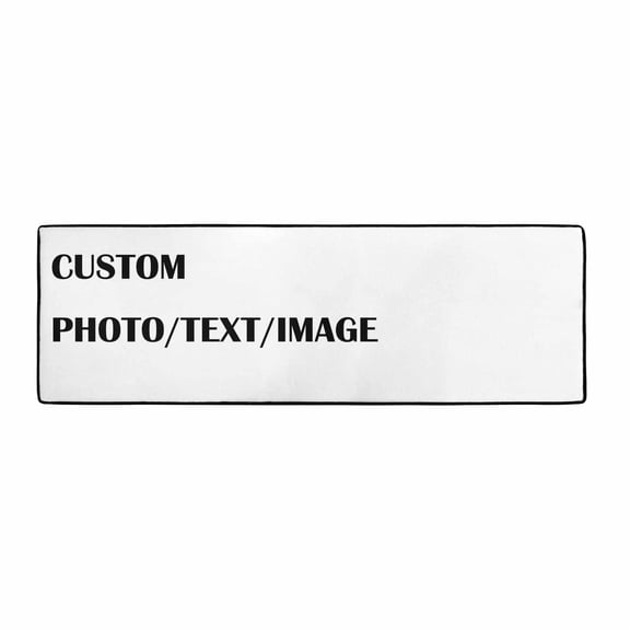 Custom Personalized Area Rug, 48x16inch Custom Logo Image Text Photo Anti Slip Washable Door Mat, Decorative Carpet for Bedroom Living Room Office Garden Balcony