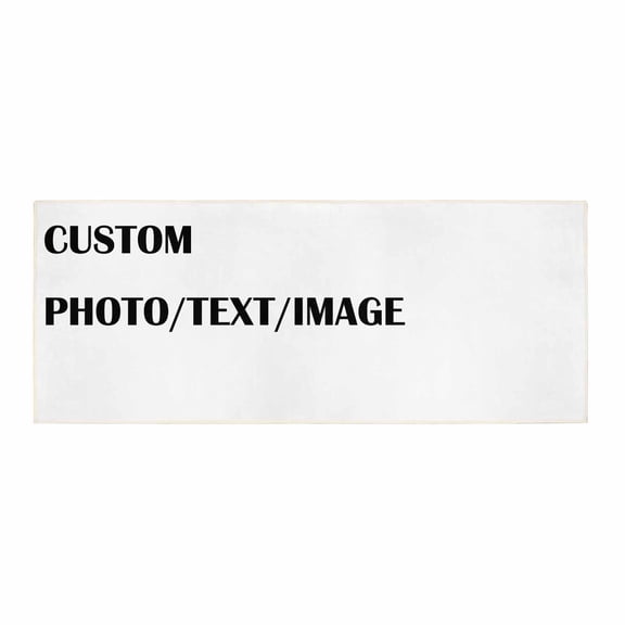 Custom Personalized Area Rug, 60"x24" Custom Logo Image Text Photo Anti Slip Washable Door Mat, Decorative Carpet for Bedroom Living Room Office Garden Balcony