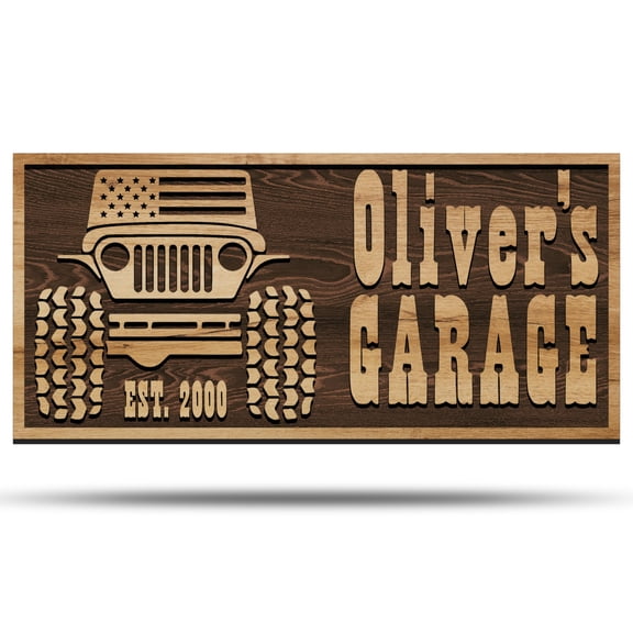 Custom Personalized Backyard Basement Home Bar Grill and Lounge Signs (36*18", GarageSign)