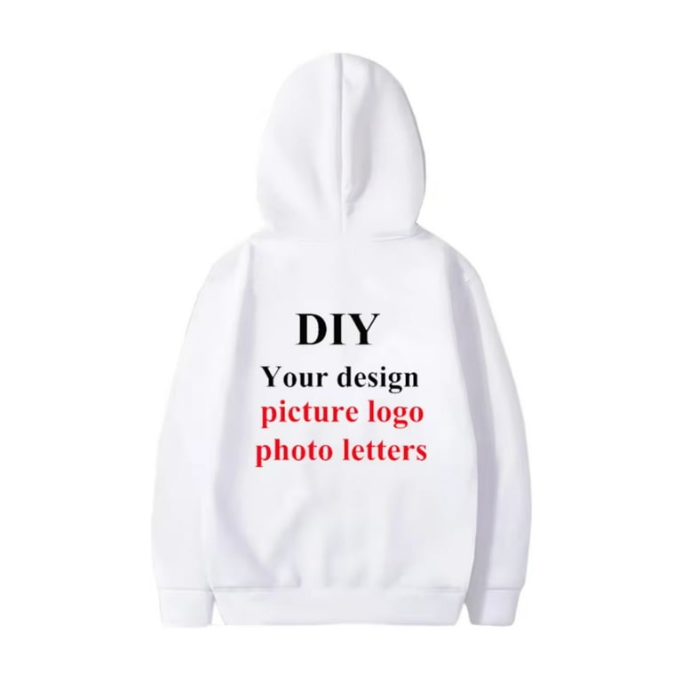 Custom Personalized Children s Hoodie Design Your Own Boy s Girl s Sweatshirt DIY Print on Front and Back Contact Seller First Walmart