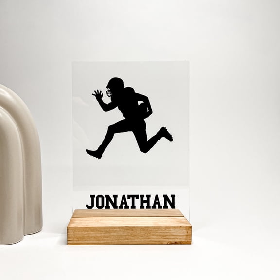 Custom Personalized Engrave UV Printed Table Desk Frame Boys Girls Sports Football Choice Design Room Décor Gift