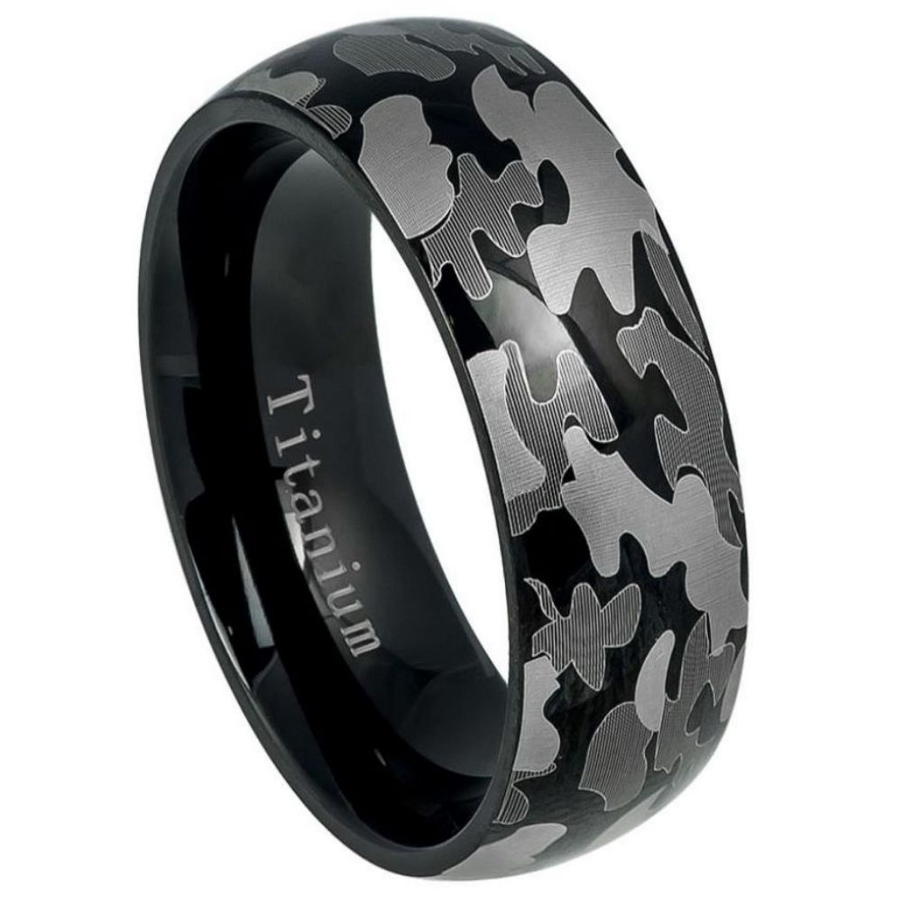 Custom Personalized Engraving Wedding Band Ring Set for Him
