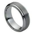 thumbnail image 1 of Custom Personalized Engraving Wedding Band Ring Set for Him & Her - 7mm Brushed Flat Classic Style, 1 of 6