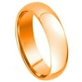 thumbnail image 1 of Custom Personalized Engraving Wedding Band Ring Set for Him & Her - 7mm Domed Rose Gold Plated High Polish, 1 of 6