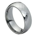 thumbnail image 1 of Custom Personalized Engraving Wedding Band Ring Set for Him & Her - 8mm Domed Faceted Ring, 1 of 6