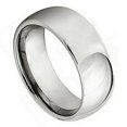 thumbnail image 1 of Custom Personalized Engraving Wedding Band Ring Set for Him & Her Titanium Band 7mm Titanium Polished Shiny Domed Ring, 1 of 6