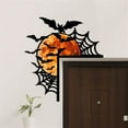 thumbnail image 1 of Custom Personalized Halloween Door Corner Sign, Spider Web, Moon & Bats Wall Decor, Spooky Fireplace Gift for Family (18 inches), 1 of 10