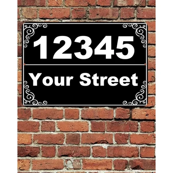 Custom Personalized Home Address Sign Aluminum 8 X 12 House Plaque Entryway