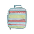 thumbnail image 1 of Custom Personalized Insulated Water Resistant Lunch Bag with Exterior Zipper and Mesh Elastic Pockets Blank, Aqua Egyptian Print, 1 of 3