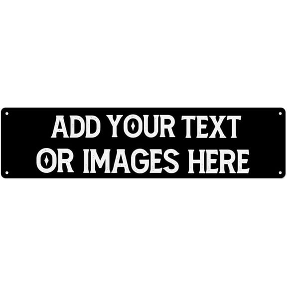 Custom Personalized Metal Sign, Rust-Free Aluminum Wall Decor for Home Office Business and Delivery Area, 4 x 16 Inch