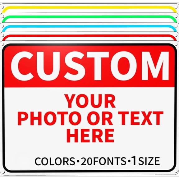 Custom Personalized Metal Tin Sign Personalized Photo Text Wall Decor