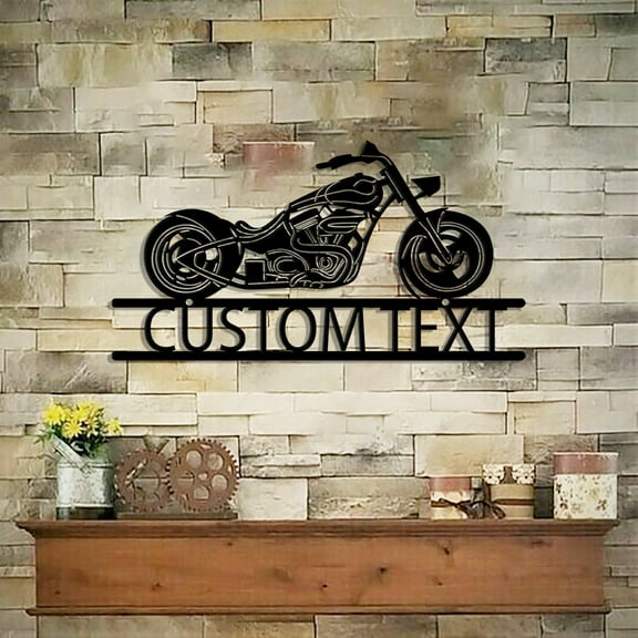 Custom Personalized Motorcycle Metal Sign,Custom Metal Art,Metal Garage Sign,Man Cave Sign,Motorcycle Art,Personalized Gift Wall