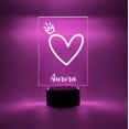 thumbnail image 1 of Custom Personalized Picture LED 16 Colors Night Light Up Lamp Stand Girls Princess Heart Design, Christmas, Birthday Room Décor Gift For Her, 1 of 8