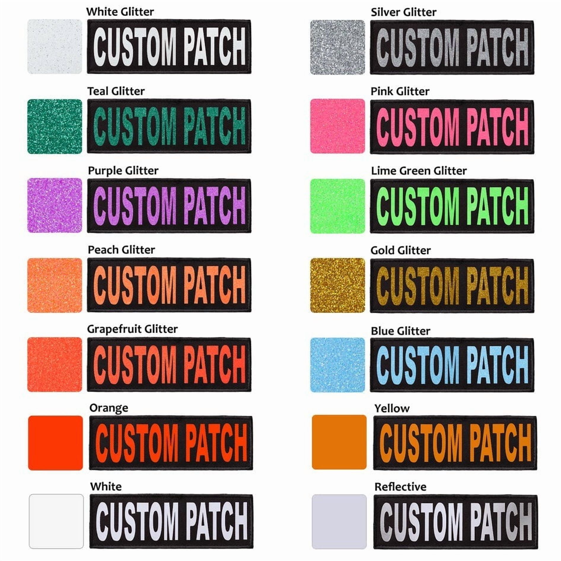 Custom Personalized Removable Patch (2 per pack) Tag For Dog Harness and Collar