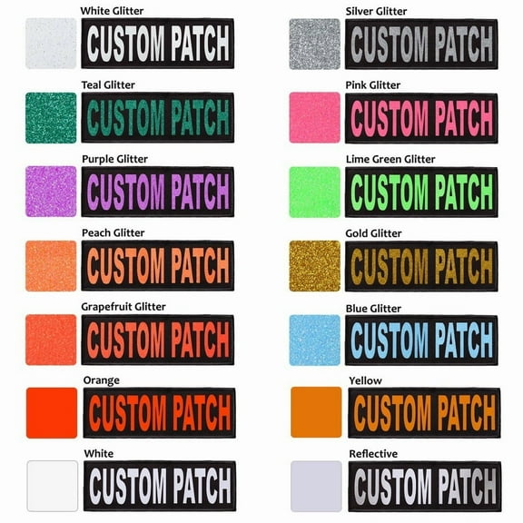 Custom Personalized Removable Patch (2 per pack) Tag For Dog Harness and Collar
