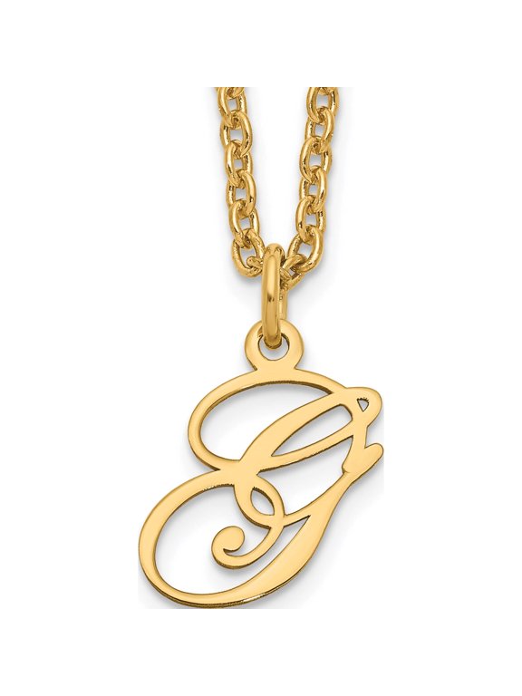 Sterling Silver Gold-plated Letter G Initial Necklace