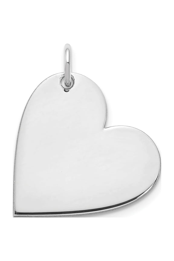 Custom Personalized Sterling Silver/Rhodium-plated Blank Heart Charm Sterling Silver: Jewelry by Sweet Pea - Made in USA