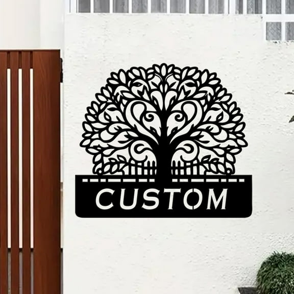 Custom Personalized Tree Of Life Metal Sign Wall Art, Custom Family Name Sign, Tree Metal Wall Decor, Housewarming Gift