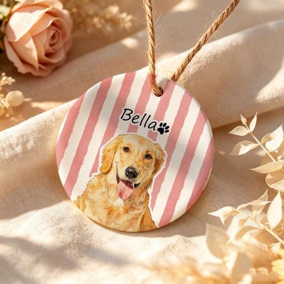 Custom Pet Memorial Keepsake Christmas Ornament with Custom Photo and Name, Pet Loss Keepsake, Sympathy Gift and Christmas Tree Ornament for Pet Owners, Dog Lovers, Cat Lovers, Family or Friends