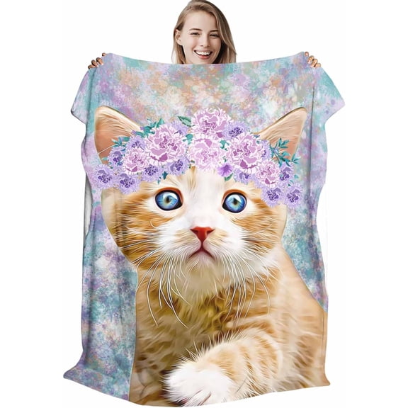 Custom Pet Photo Blanket, Customized Cat Face Blankets with Names, Personalized Picture Blanket, Pets on Blanket, Personalized Mothers Day, Gift for Pet Lover