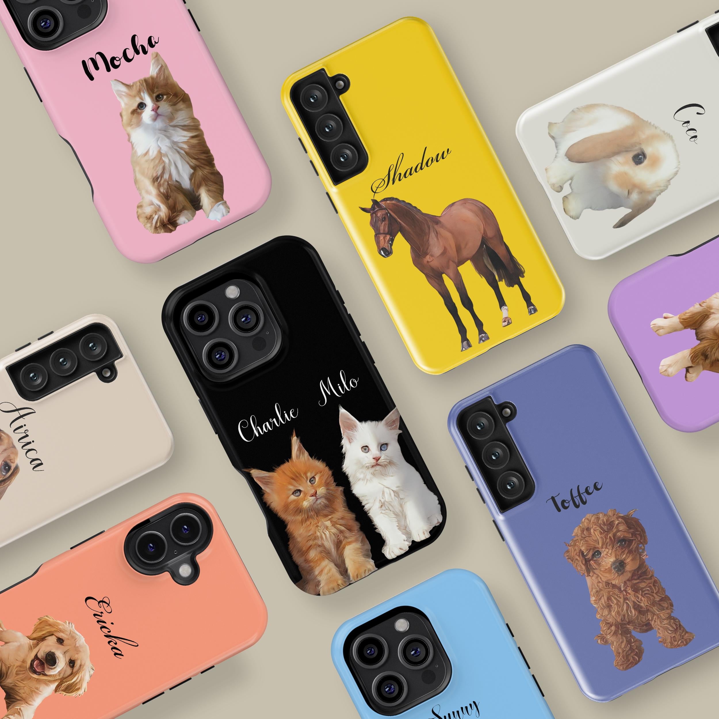 Custom Pet Photo Comic Style Case for iPhone Samsung Dog Cat - Walmart.com