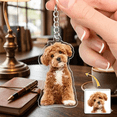 thumbnail image 1 of Custom Pet Photo Keychain Acrylic – Personalized Dog Cat Keychain, 1 of 7