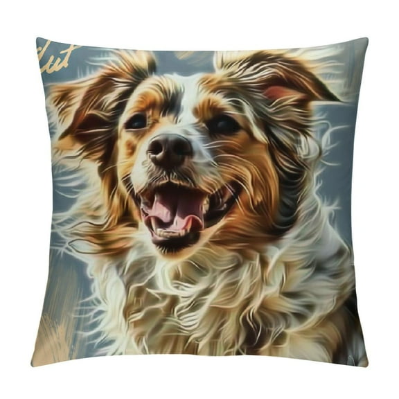 Custom Pet Photo Pillow Cover, Personalized Cat &amp; Dog Pillowcase,   Pet Throw Pillow Case with Photo Name, Two-Sides Printed Cushion Covers, Customized Gifts for Pet Lovers, Pet Memorial Gifts