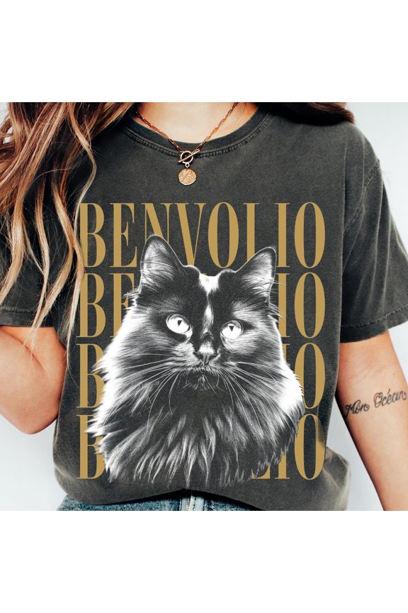 Custom Pet Photo Shirt Personalized Cat Graphic Tee Cat Dad Fathers Day Gift Cat Mom Birth