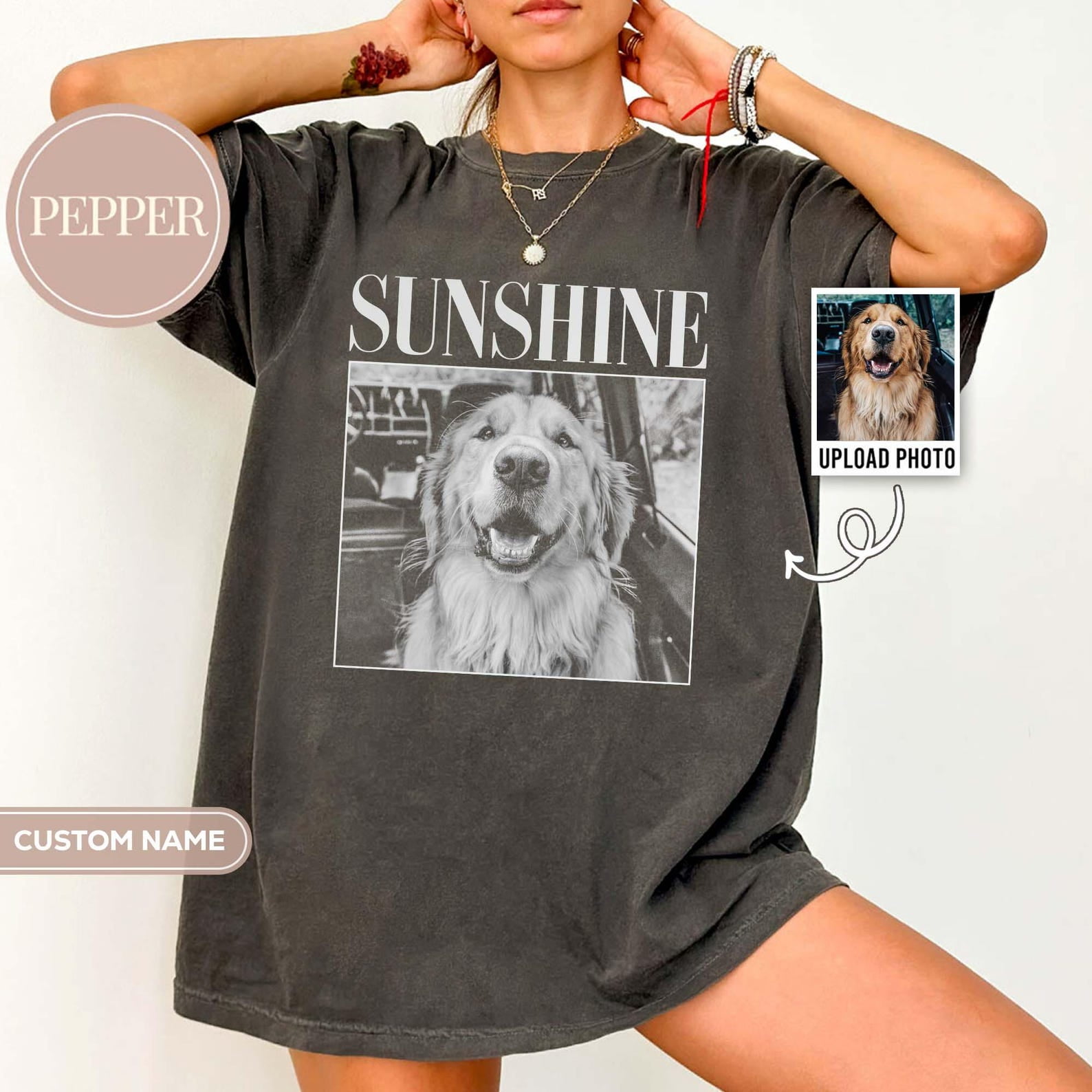 White Especially When You Are Eating Ver Pet Photo - Personalized Custom Long Sleeve T-Shirt main image 0