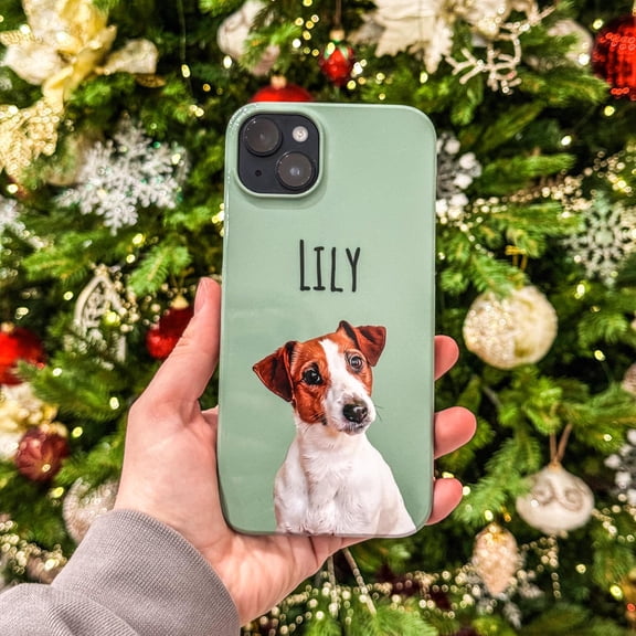 Custom Pet Photo iPhone Case: Personalized Dog or Cat Portrait Gift Compatible with iPhone 17, 16 Pro Max, 15, 14, 13 Samsung S24, S25, S26 Ultra